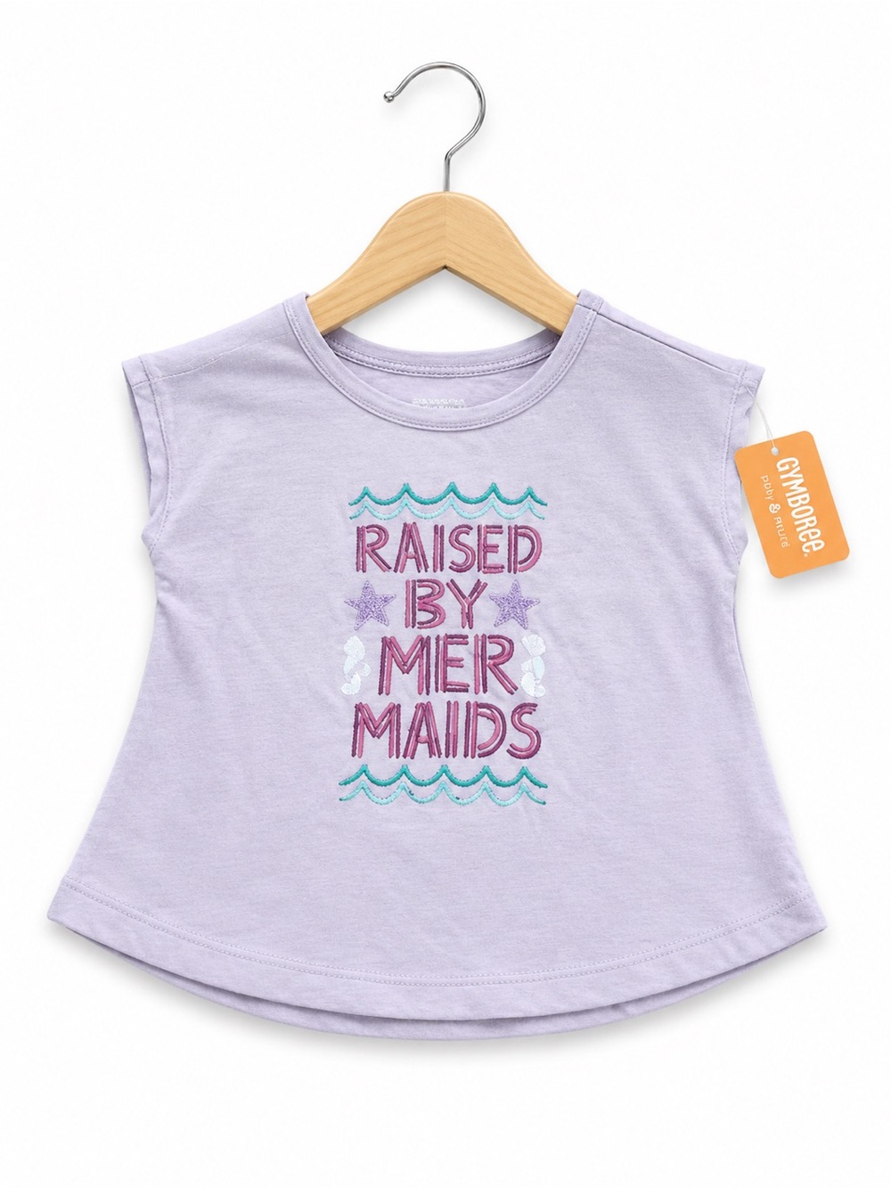 Gymboree Girls Top Size 2T Jump Into Summer Raised by‎ Mermaids Lavender NEW